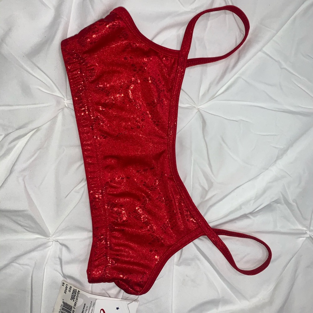 Capezio red sports bra